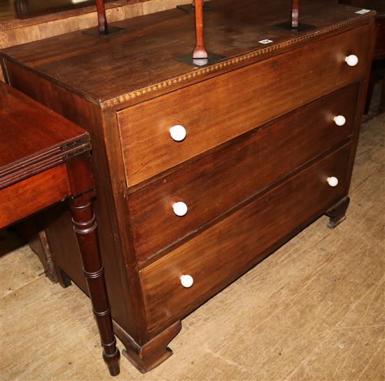 3 drawer mahogany chest
